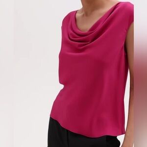 J. Crew Sleeveless cowlneck top in fuchsia size XS